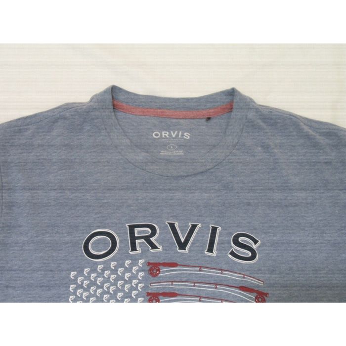 Orvis ORVIS Fly-Fishing Graphics T-Shirt Mens Large American Flag