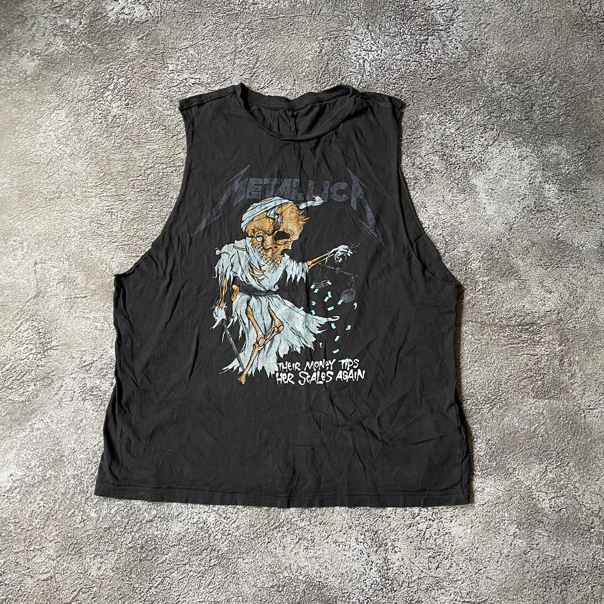 Vintage Vintage Y2K Goth Horror Graphic Tank Top Black Faded Baggy M Size US M / EU 48-50 / 2 - 2 Thumbnail