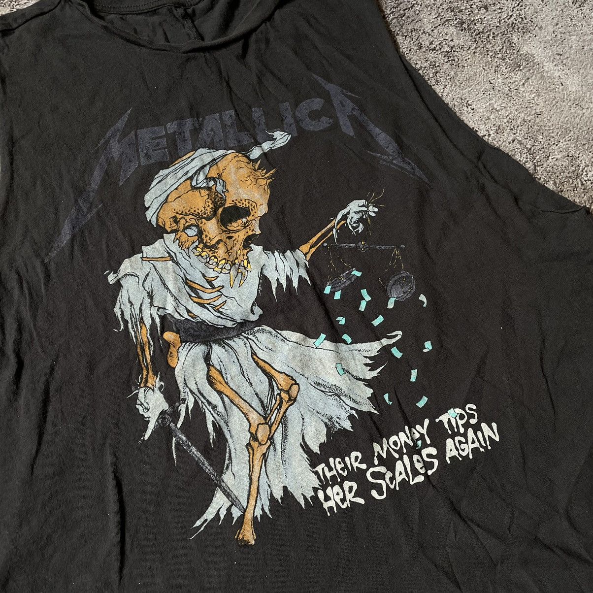 Vintage Vintage Y2K Goth Horror Graphic Tank Top Black Faded Baggy M Size US M / EU 48-50 / 2 - 6 Thumbnail