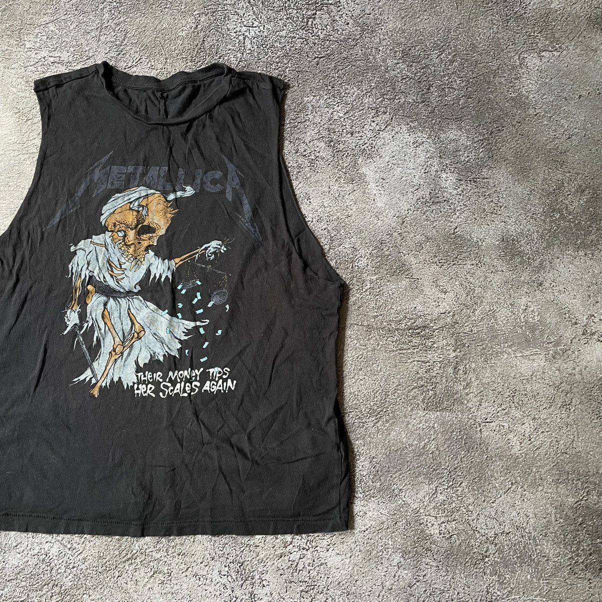 Vintage Vintage Y2K Goth Horror Graphic Tank Top Black Faded Baggy M Size US M / EU 48-50 / 2 - 3 Thumbnail