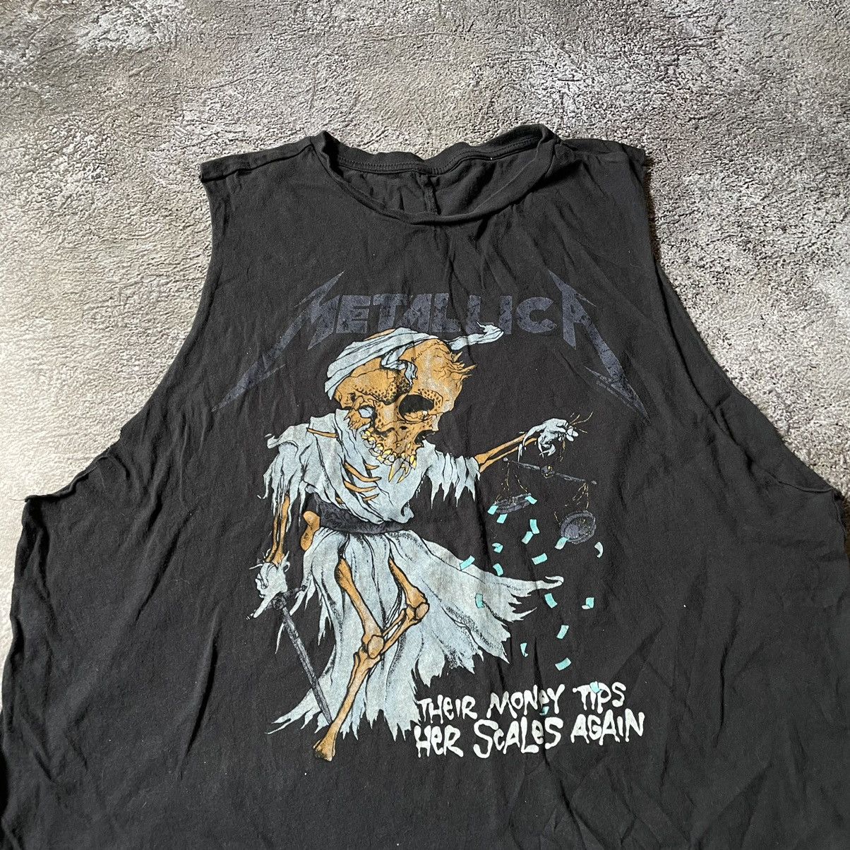 Vintage Vintage Y2K Goth Horror Graphic Tank Top Black Faded Baggy M Size US M / EU 48-50 / 2 - 5 Thumbnail