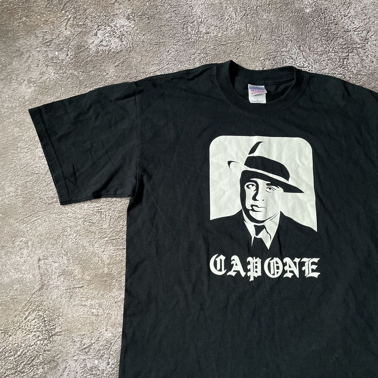 Vintage Vintage Y2K Graphic Tee Capone Face Logo Streetwear Washed M Size US M / EU 48-50 / 2 - 6 Thumbnail