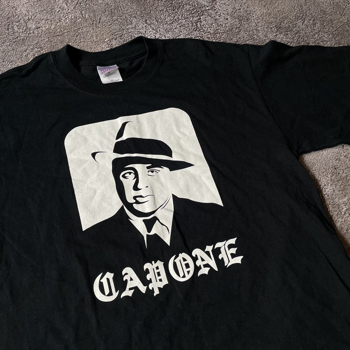 Vintage Vintage Y2K Graphic Tee Capone Face Logo Streetwear Washed M Size US M / EU 48-50 / 2 - 7 Thumbnail