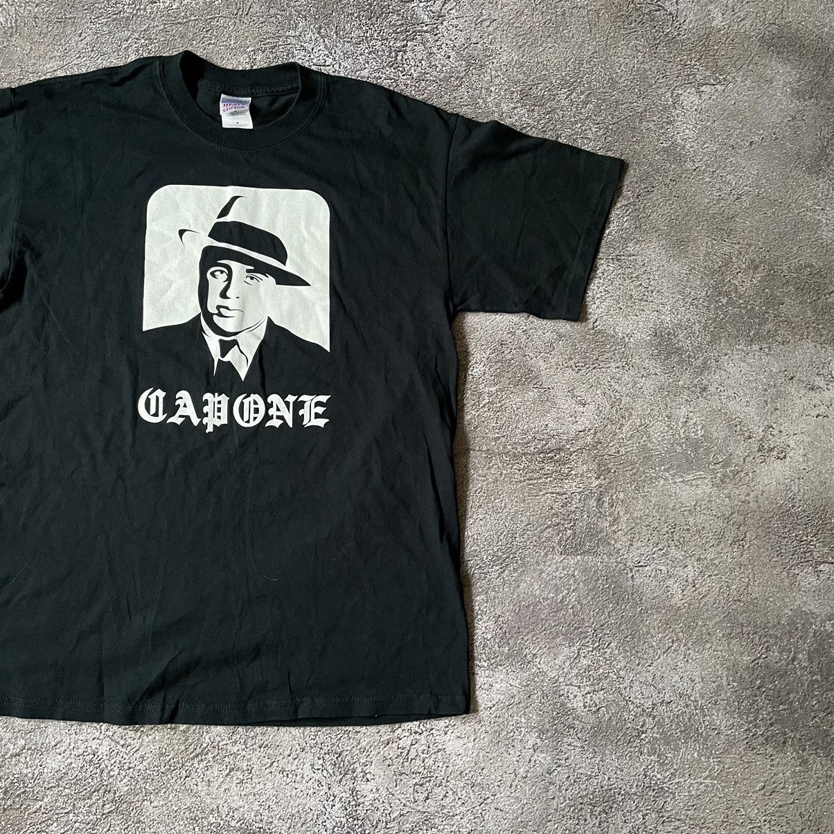Vintage Vintage Y2K Graphic Tee Capone Face Logo Streetwear Washed M Size US M / EU 48-50 / 2 - 5 Thumbnail