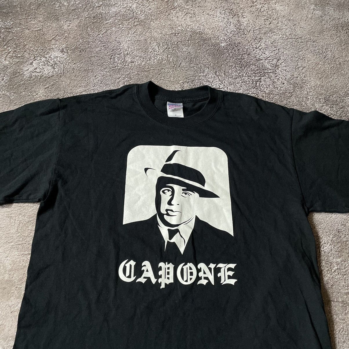 Vintage Vintage Y2K Graphic Tee Capone Face Logo Streetwear Washed M Size US M / EU 48-50 / 2 - 2 Thumbnail
