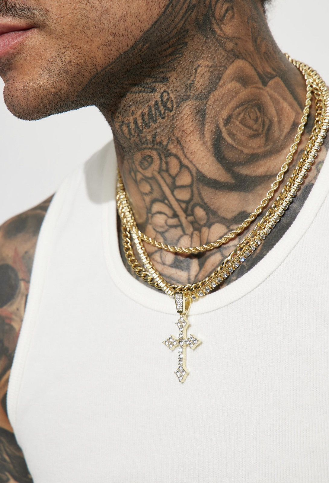 3pc Gold Chain Necklace