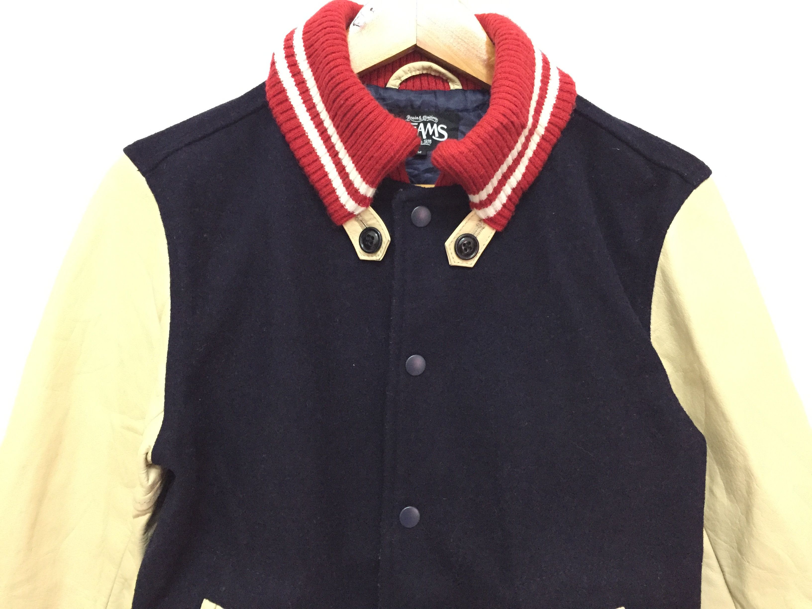 Beams Plus half leather Varsity jacket Size US S / EU 44-46 / 1 - 3 Thumbnail
