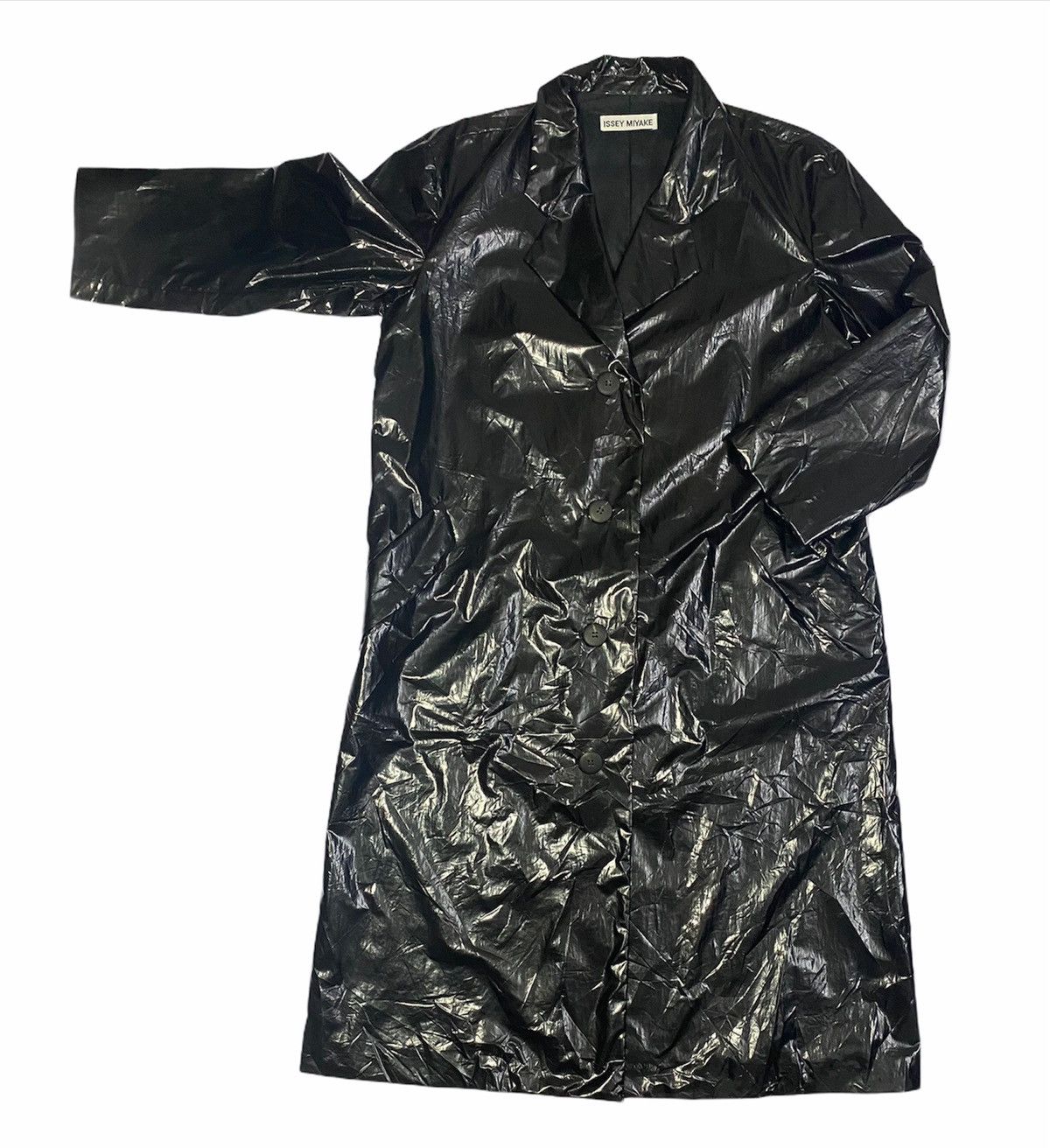 Issey Miyake Harajuku Heat 🔥🔥Issey Miyake Black lightning Trench Coat Size US L / EU 52-54 / 3 - 4 Thumbnail
