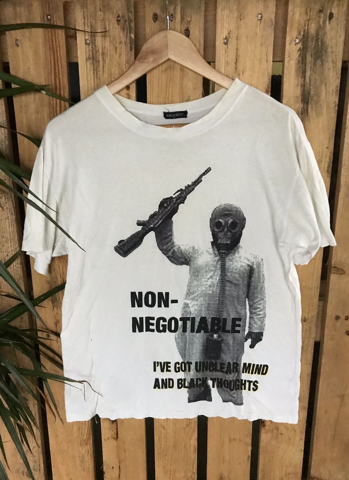 Japanese Brand × Vintage MILKBOY Non Negotiate Terorrist Graphic Tee Size US M / EU 48-50 / 2 - 1 Thumbnail