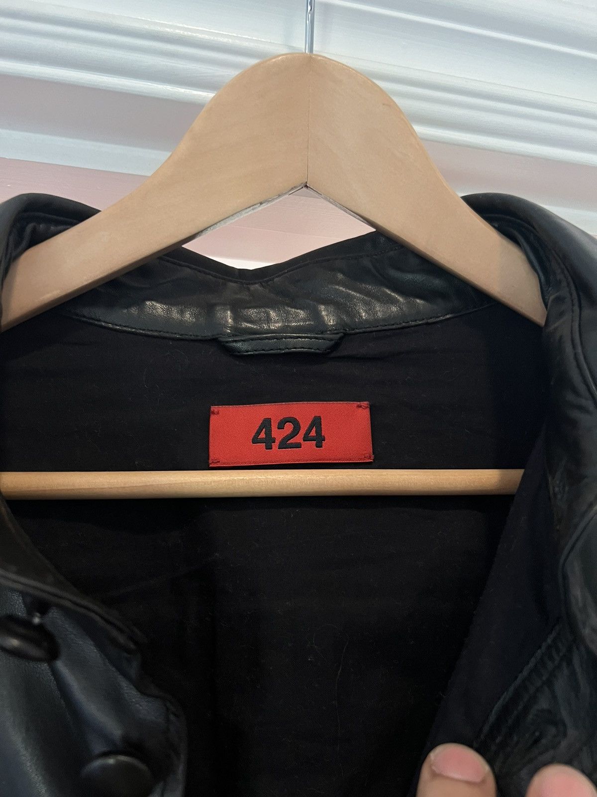 424 424 Four Two Four Lambskin painted Jacket Size US XL / EU 56 / 4 - 6 Thumbnail