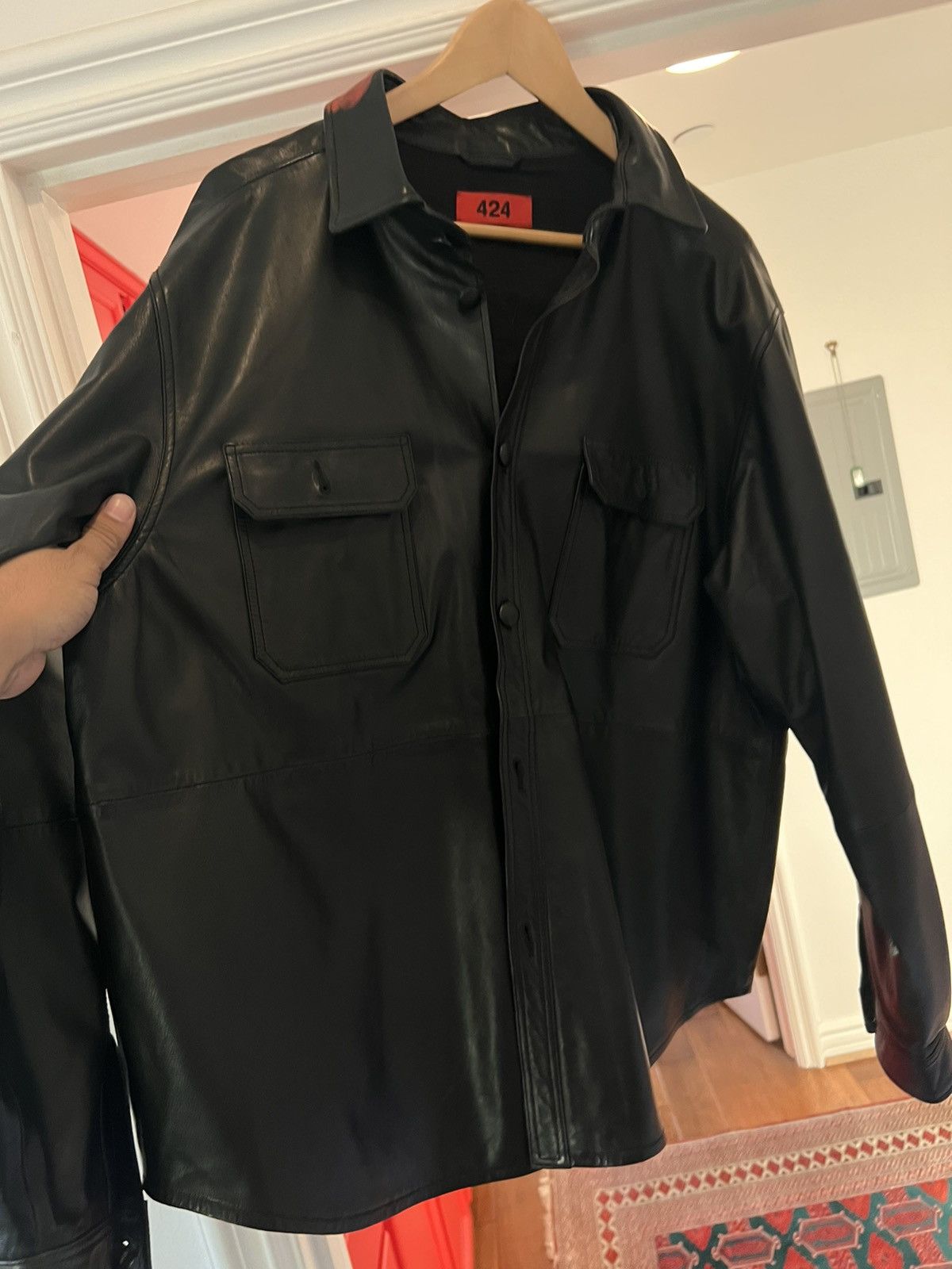 424 424 Four Two Four Lambskin painted Jacket Size US XL / EU 56 / 4 - 3 Thumbnail