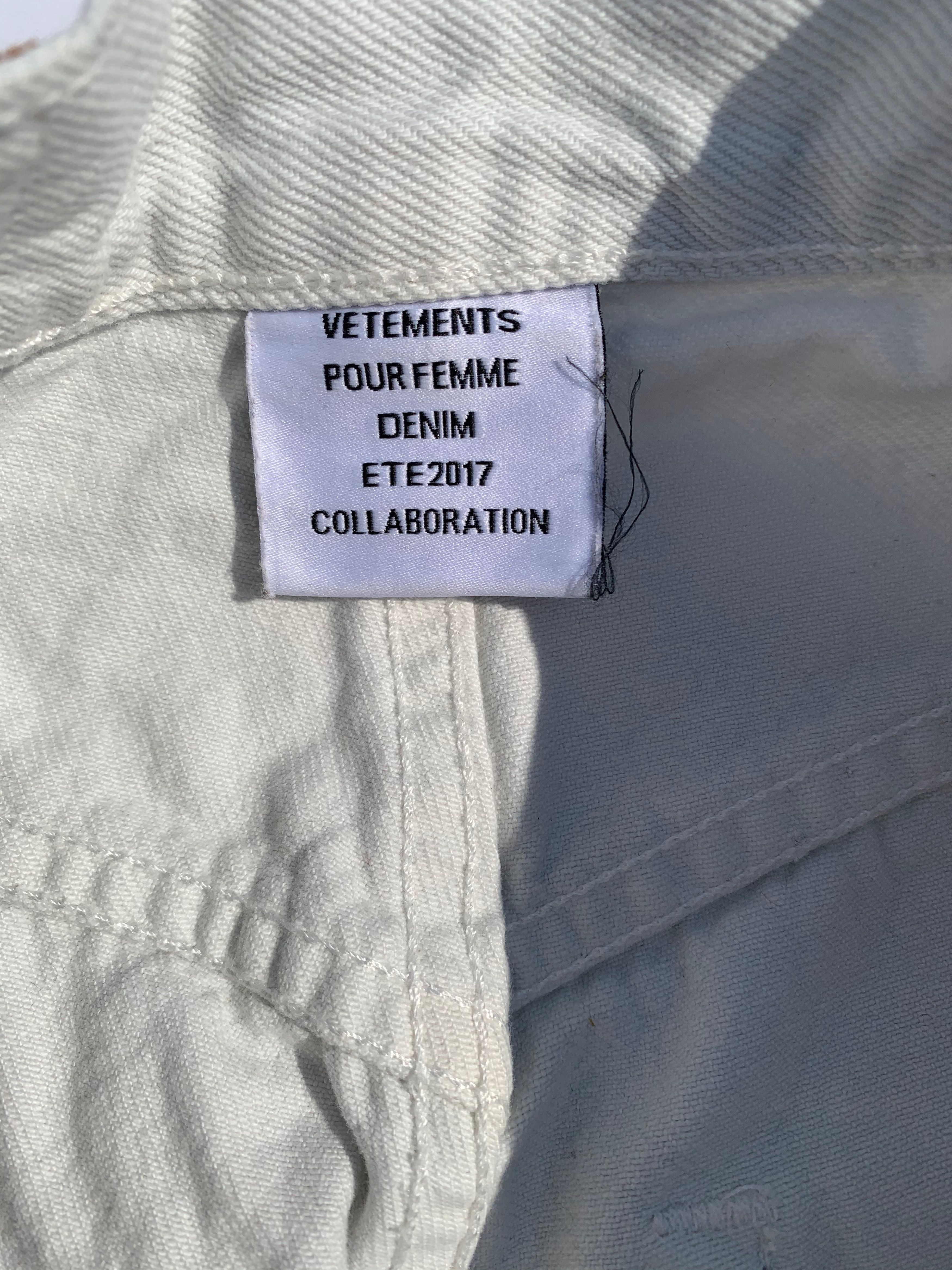 Levi's × Vetements White Edition Classic Reworked Denim Jeans Size Small Size 25" / US 0 / IT 36 - 5 Thumbnail