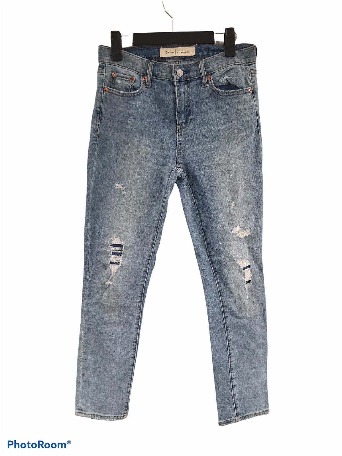 Gap Gap 1969 Distressed ripped Slim Fit denim jeans Size US 28 / EU 44 - 1 Thumbnail