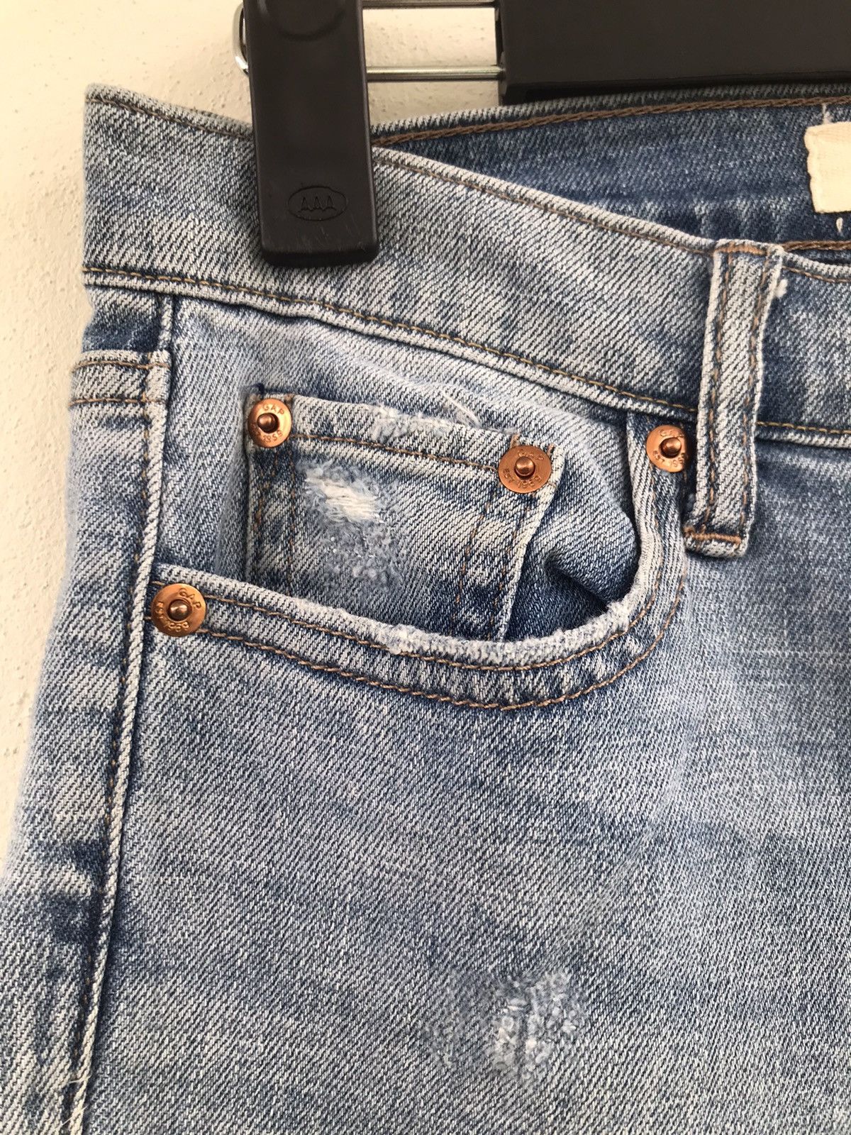 Gap Gap 1969 Distressed ripped Slim Fit denim jeans Size US 28 / EU 44 - 9 Thumbnail