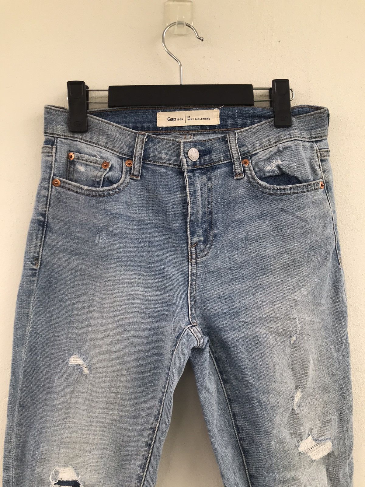 Gap Gap 1969 Distressed ripped Slim Fit denim jeans Size US 28 / EU 44 - 3 Thumbnail