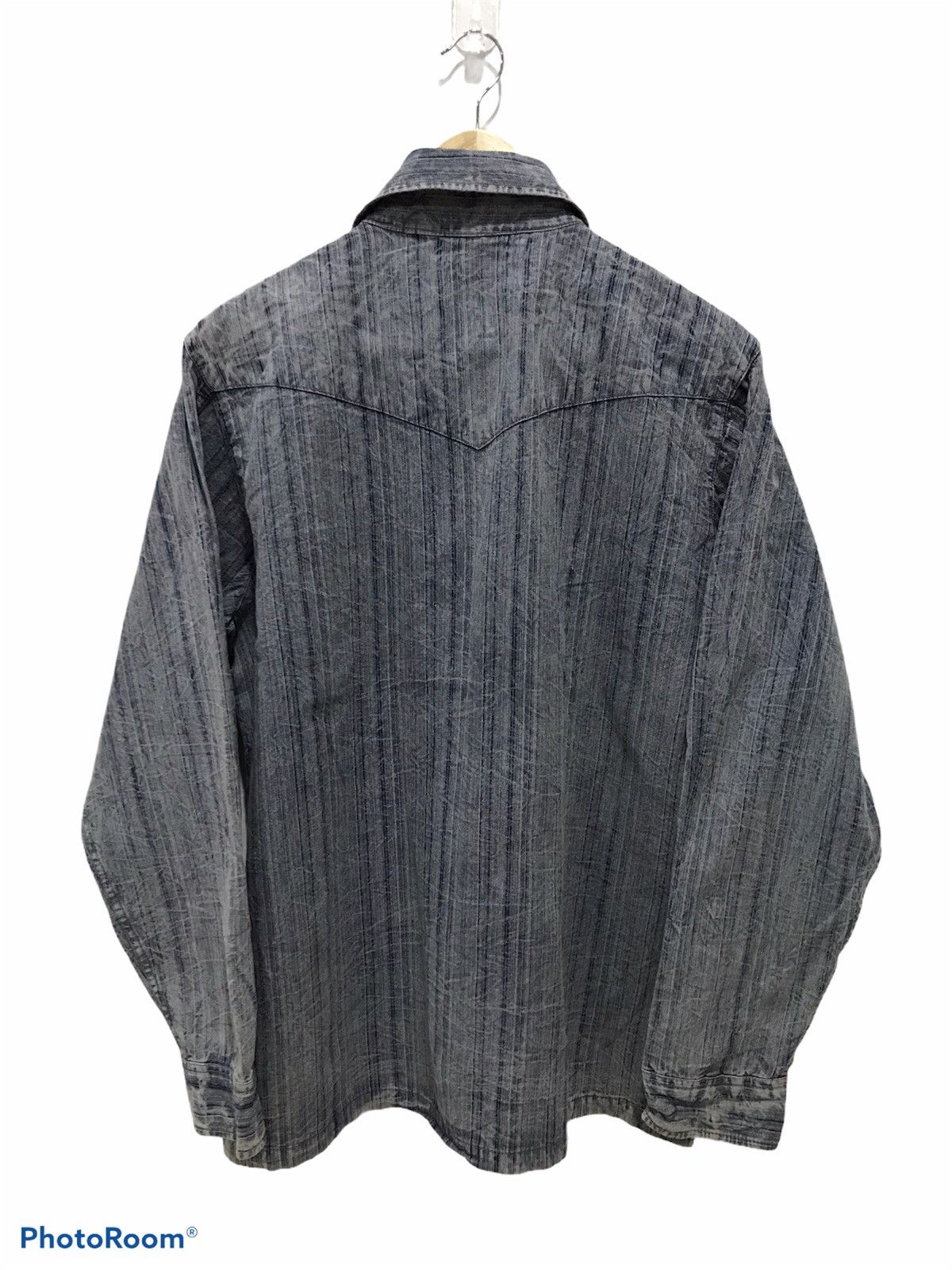 Japanese Brand Rare 🔥Vintage zip up tye die denim shirt Size US L / EU 52-54 / 3 - 6 Thumbnail