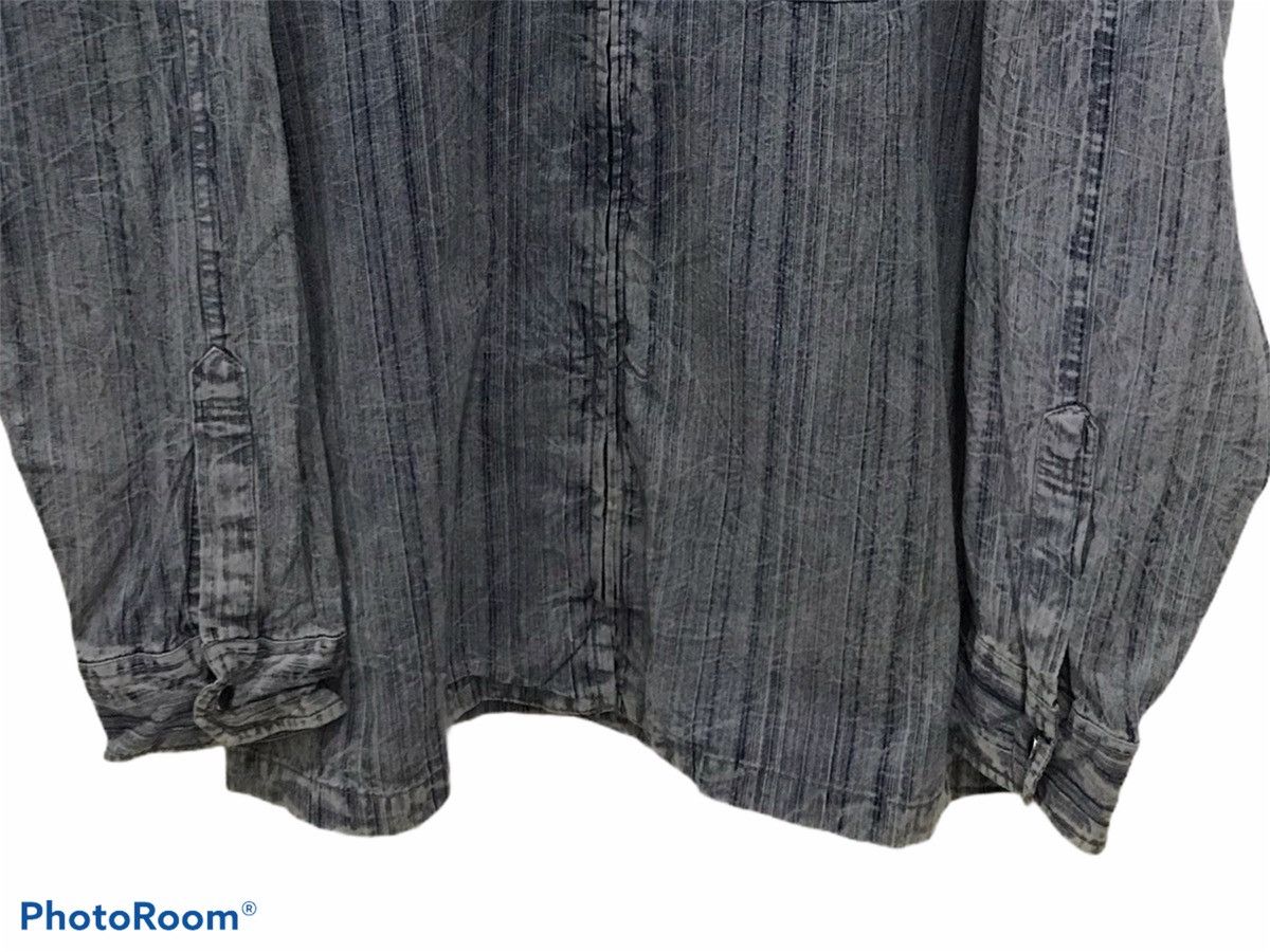 Japanese Brand Rare 🔥Vintage zip up tye die denim shirt Size US L / EU 52-54 / 3 - 5 Thumbnail