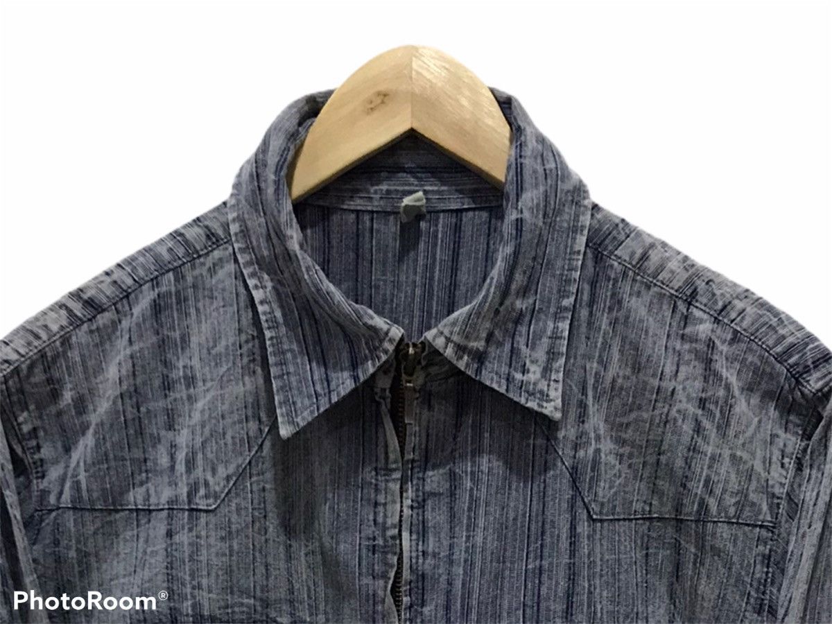 Japanese Brand Rare 🔥Vintage zip up tye die denim shirt Size US L / EU 52-54 / 3 - 2 Thumbnail