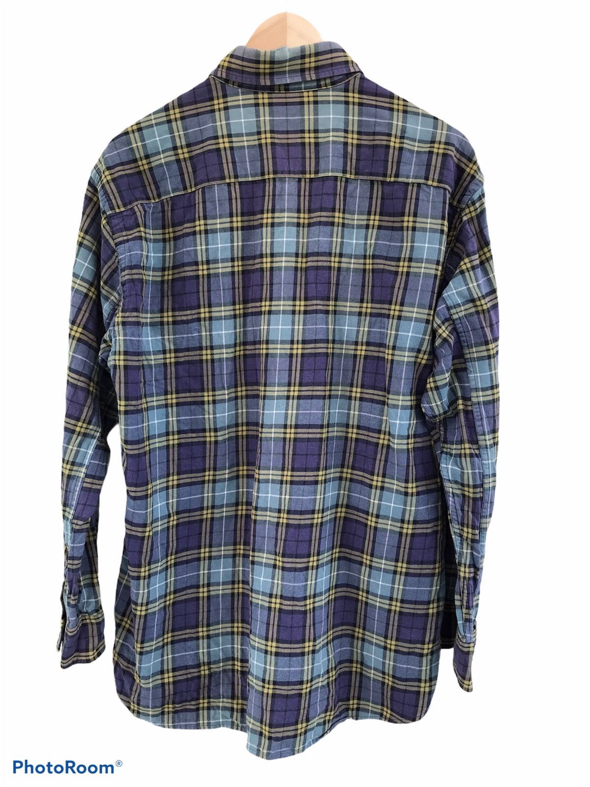 Japanese Brand Vintage faded Uniqlo Flannel long sleeve Shirt Size US L / EU 52-54 / 3 - 2 Thumbnail