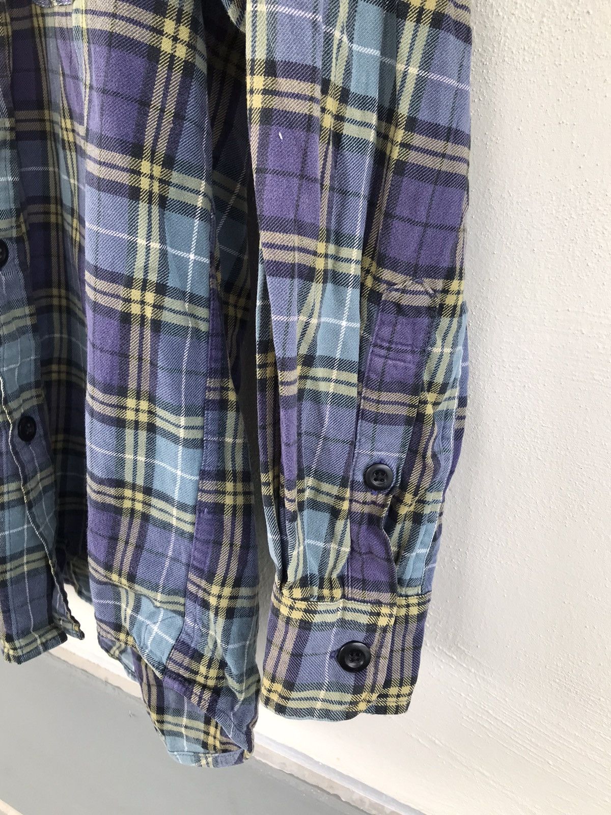 Japanese Brand Vintage faded Uniqlo Flannel long sleeve Shirt Size US L / EU 52-54 / 3 - 9 Thumbnail