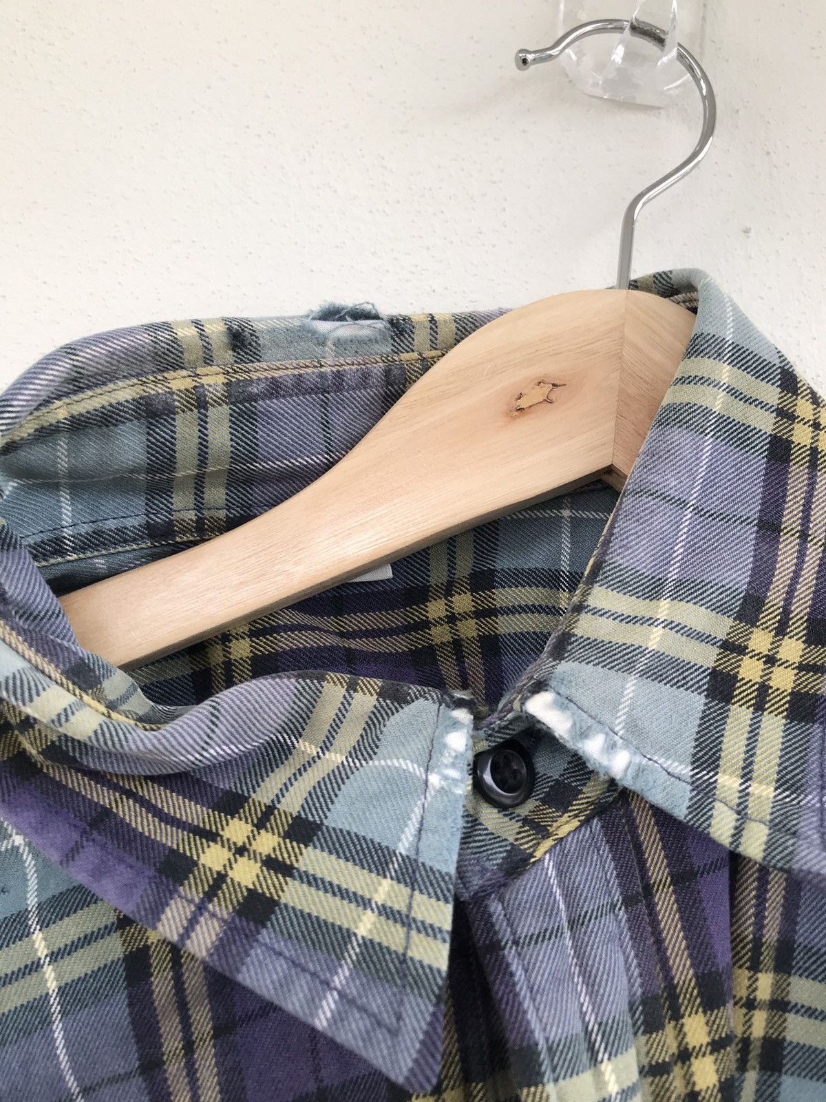 Japanese Brand Vintage faded Uniqlo Flannel long sleeve Shirt Size US L / EU 52-54 / 3 - 7 Thumbnail