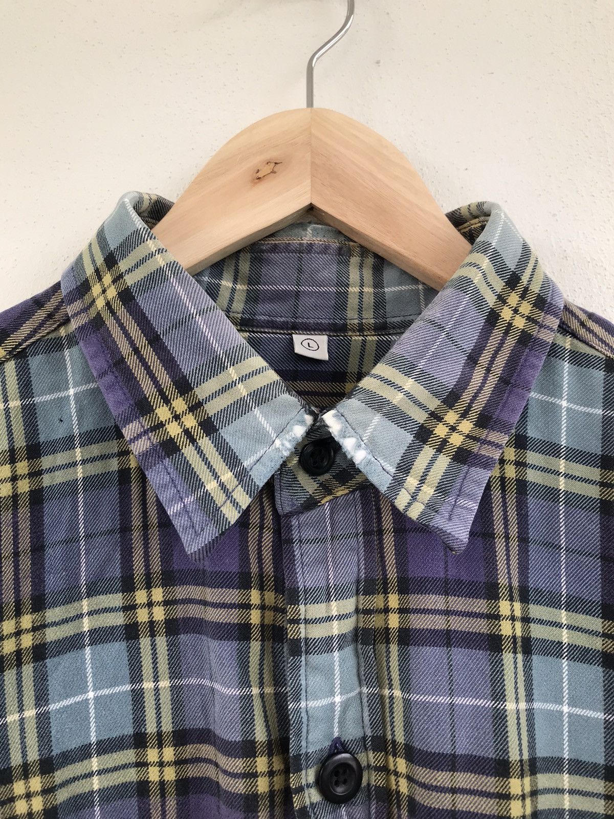 Japanese Brand Vintage faded Uniqlo Flannel long sleeve Shirt Size US L / EU 52-54 / 3 - 3 Thumbnail