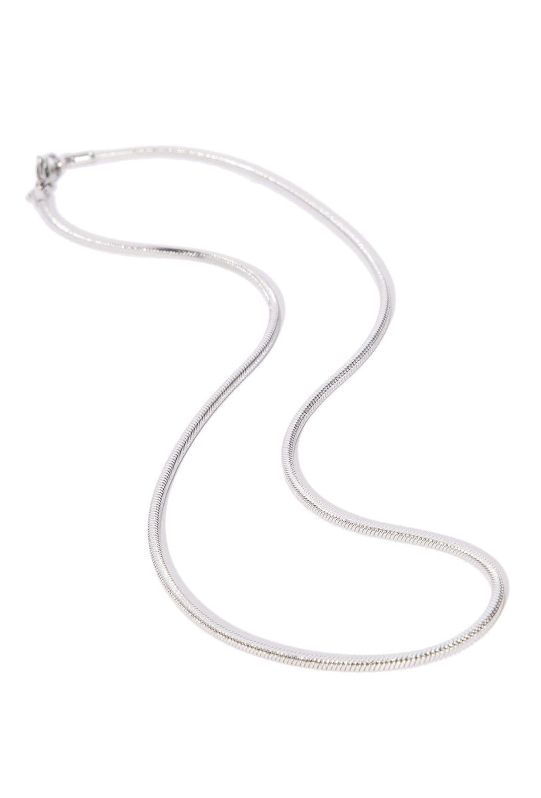 3mm Square Chain Stainless Steel Necklace in Silver