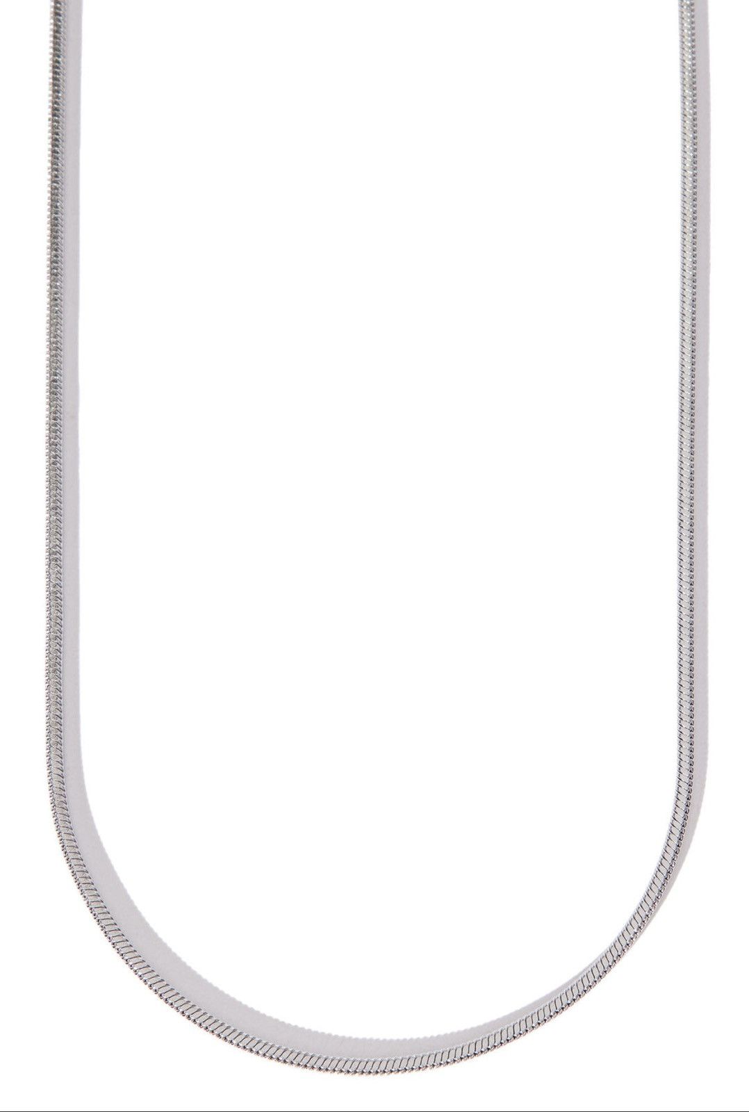 3mm Square Chain Stainless Steel Necklace in Silver