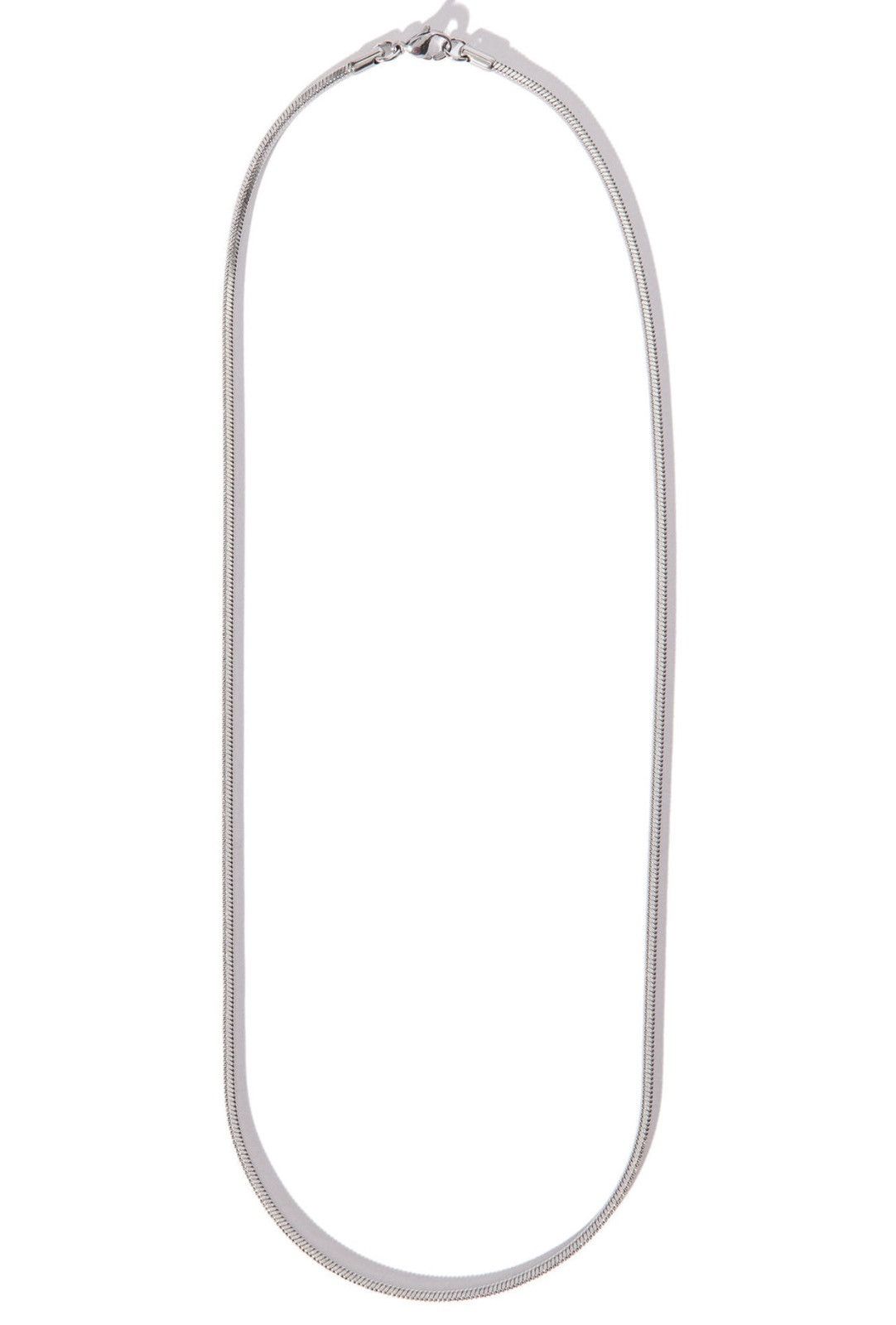 3mm Square Chain Stainless Steel Necklace in Silver