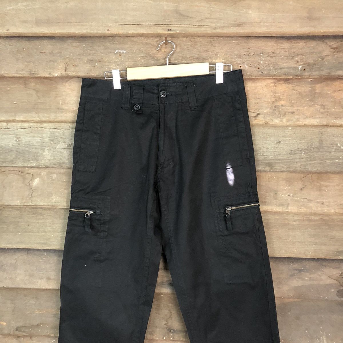 Japanese Brand DLL Play More Black Cargo Multipocket Pants #1511 Size US 30 / EU 46 - 2 Thumbnail