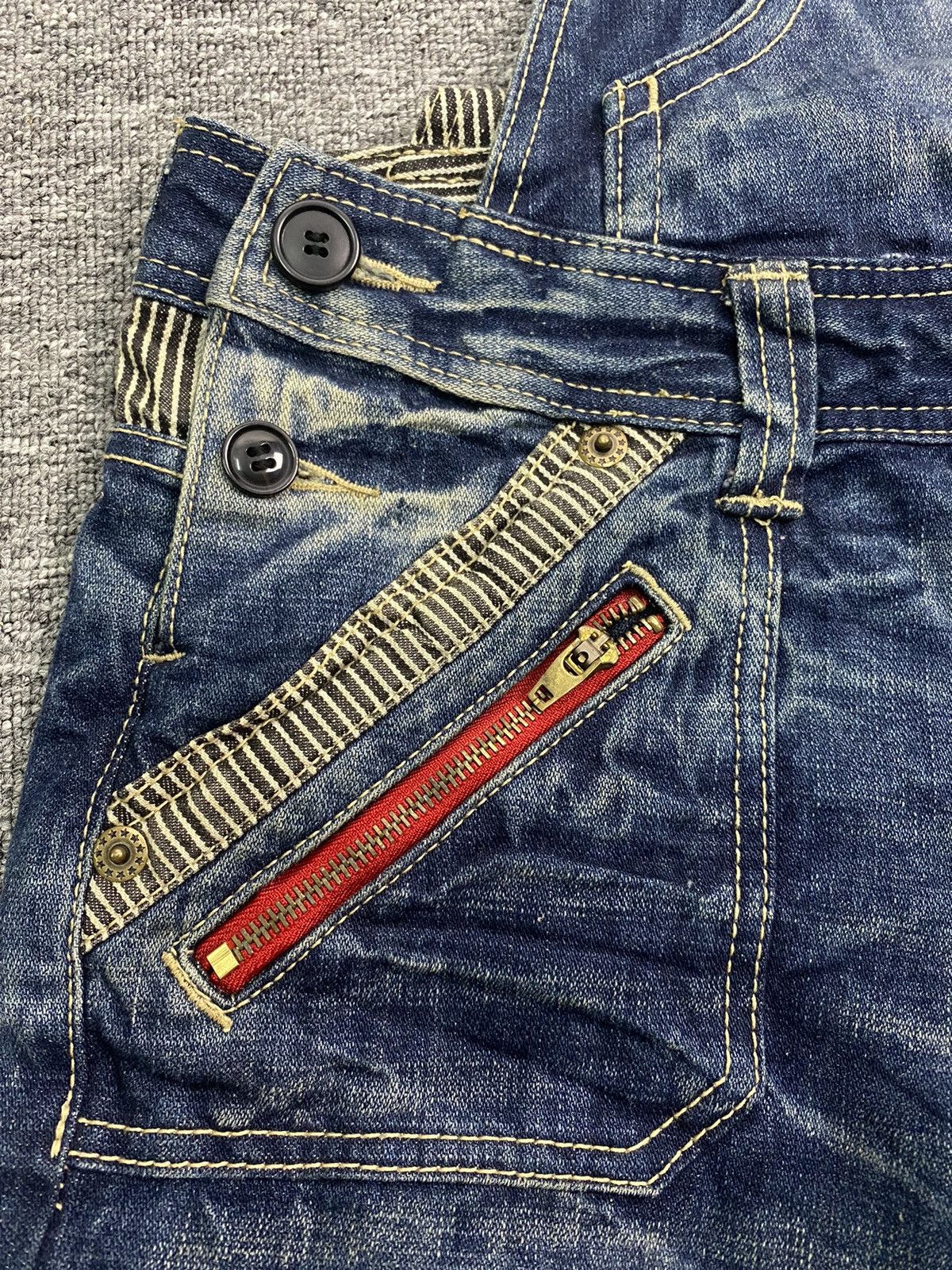 If Six Was Nine Japanese brand faded wash overalls denim Size US 34 / EU 50 - 9 Thumbnail