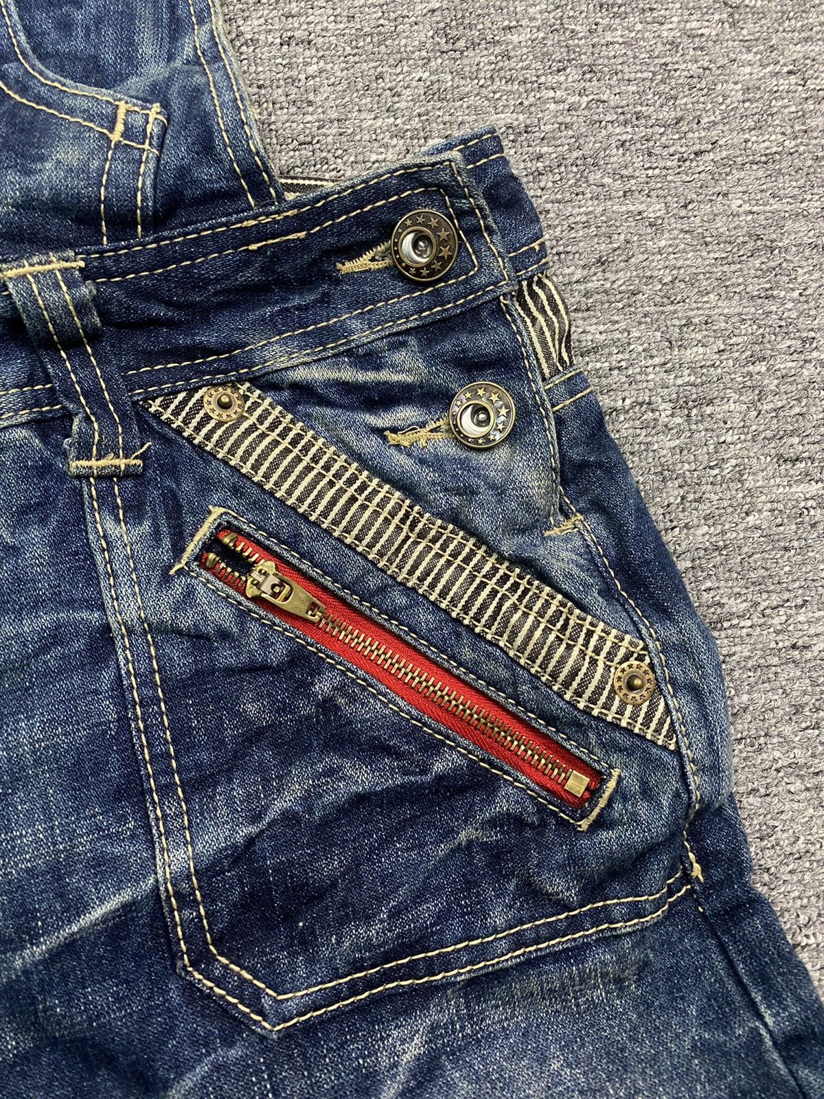 If Six Was Nine Japanese brand faded wash overalls denim Size US 34 / EU 50 - 10 Thumbnail