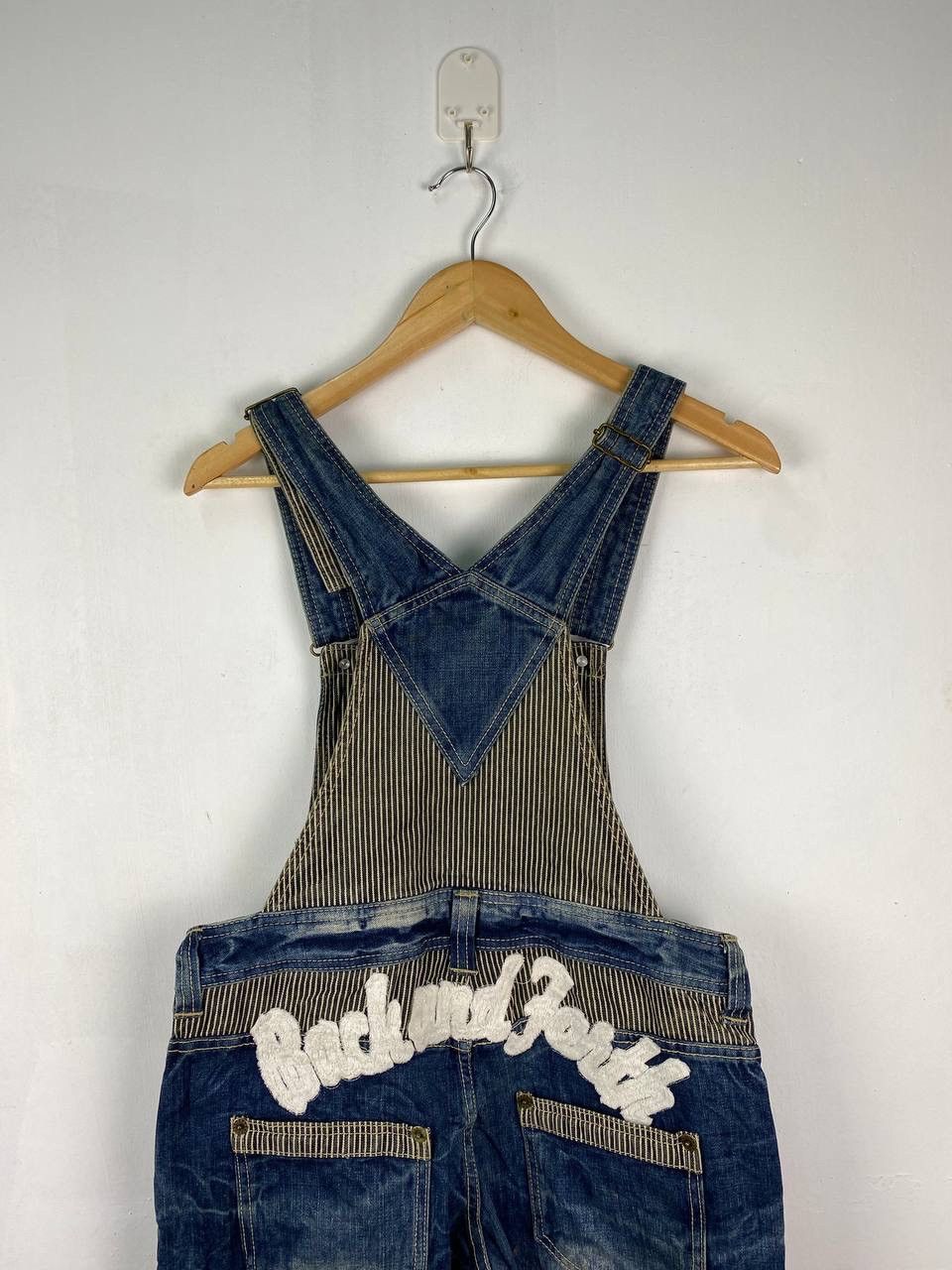 If Six Was Nine Japanese brand faded wash overalls denim Size US 34 / EU 50 - 4 Thumbnail