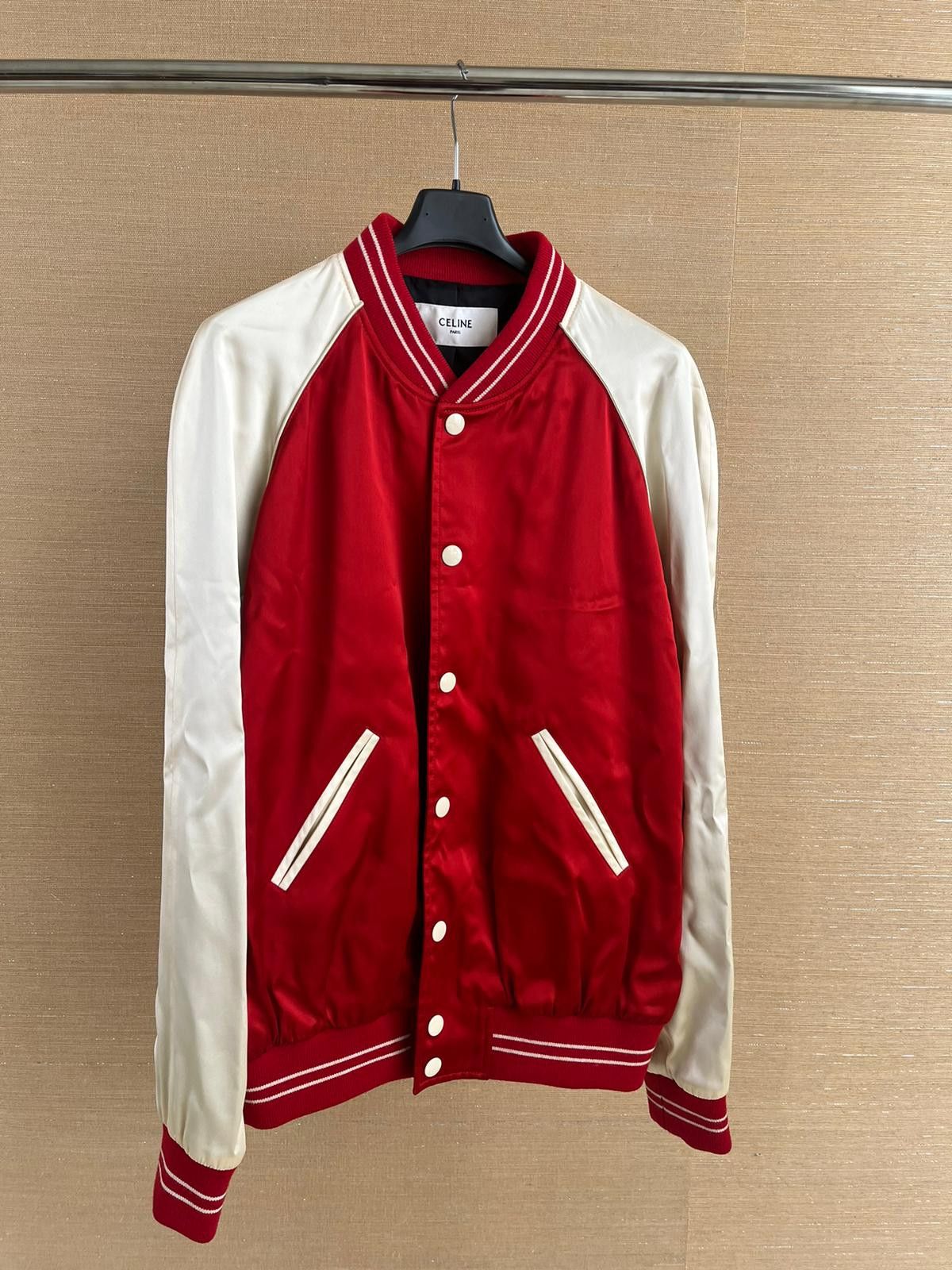 Celine Perhaps Souvenir Jacket in Red & Ivory Size US M / EU 48-50 / 2 - 9 Thumbnail