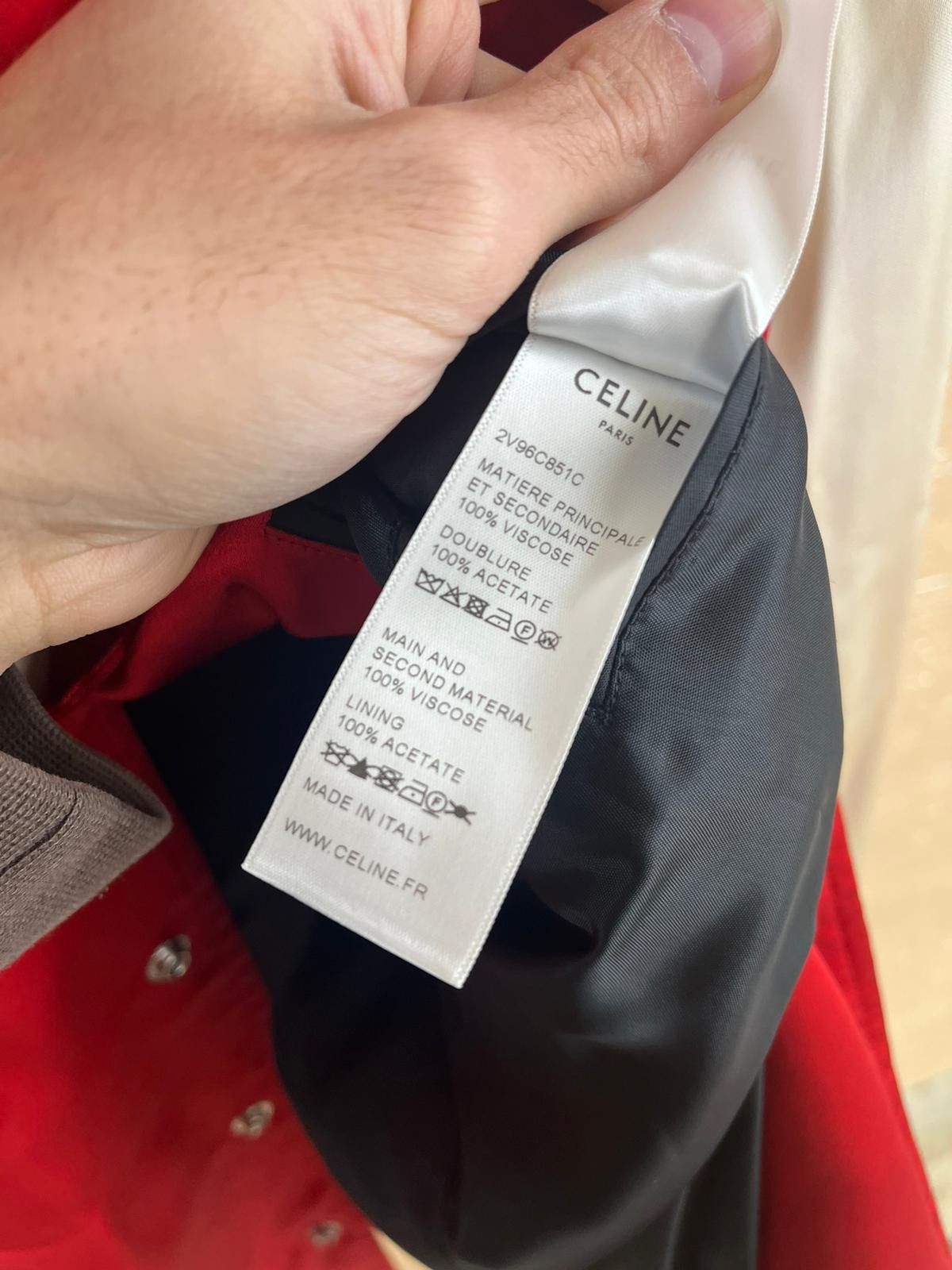 Celine Perhaps Souvenir Jacket in Red & Ivory Size US M / EU 48-50 / 2 - 13 Thumbnail