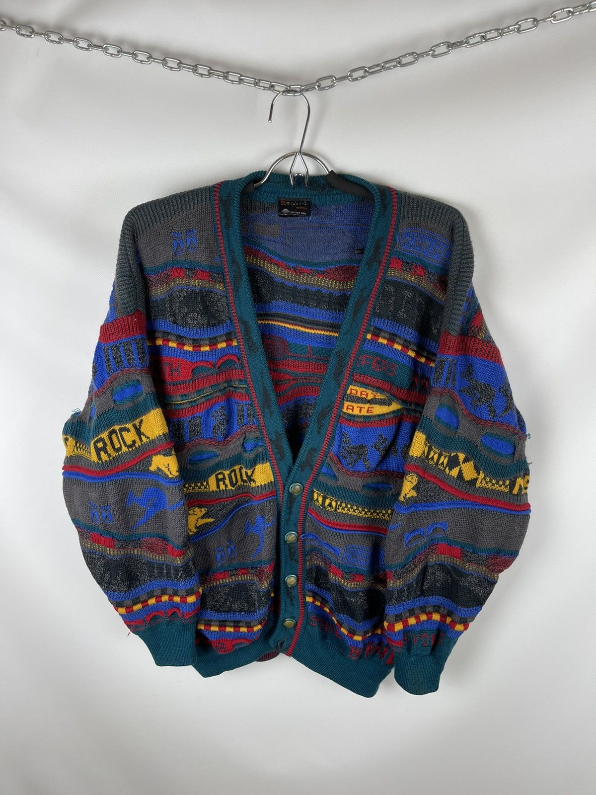 Vintage Emaroo made in Australia 90 cable knit coogie style