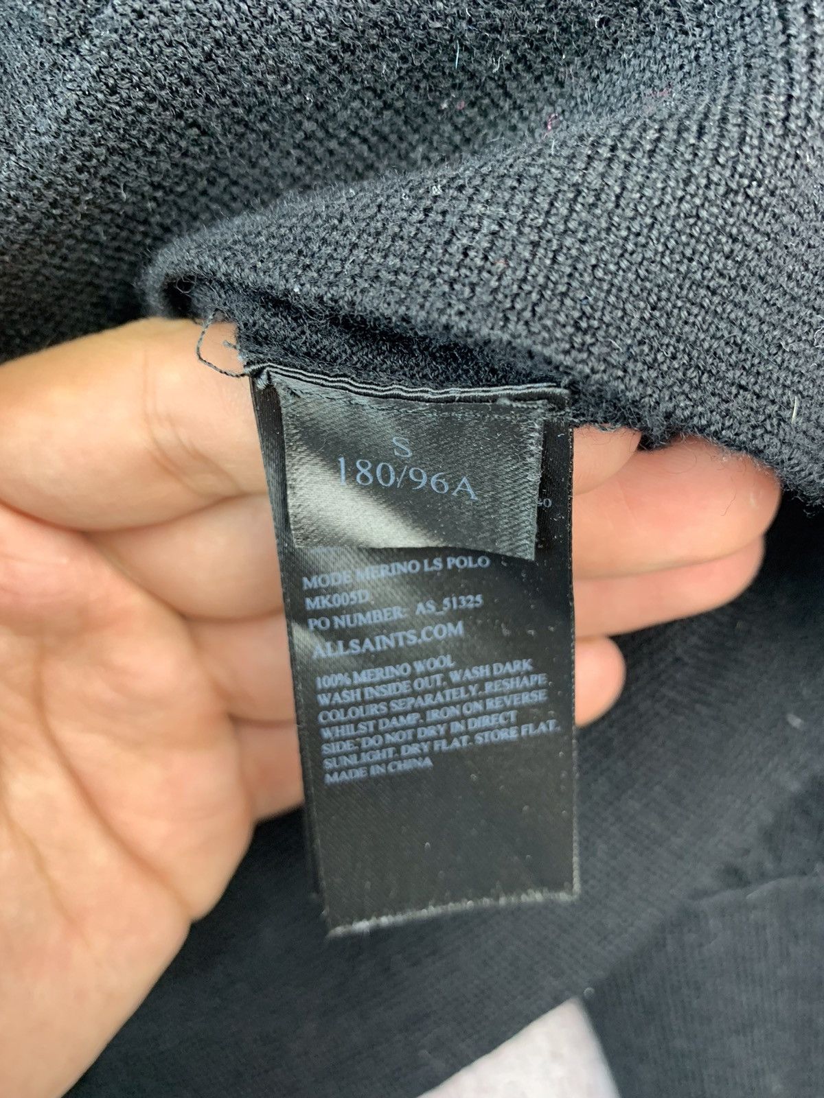 Allsaints Allsaints Merino Wool Long Sleeve Polo Shirt Size US S / EU 44-46 / 1 - 3 Thumbnail