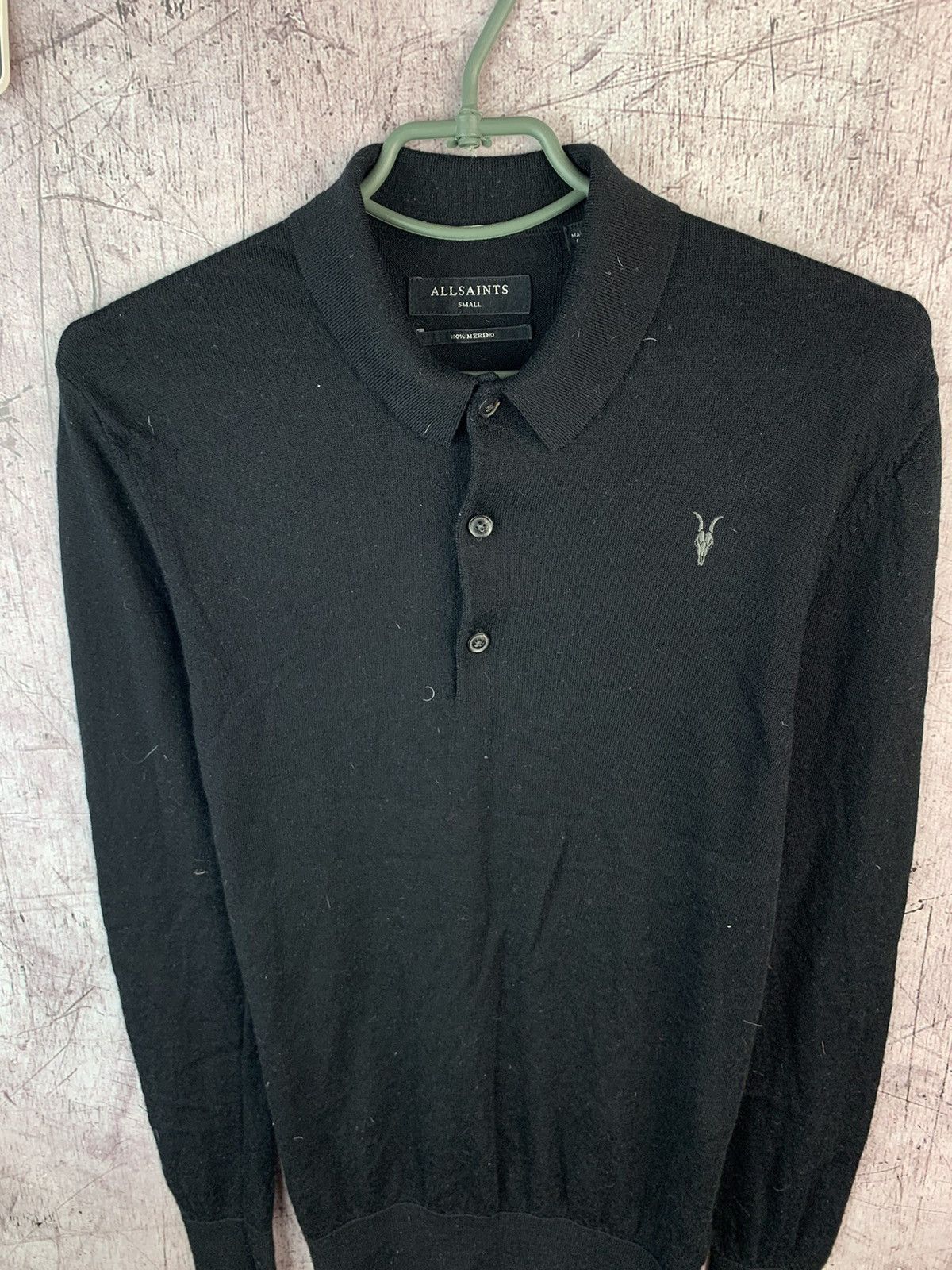 Allsaints Allsaints Merino Wool Long Sleeve Polo Shirt Size US S / EU 44-46 / 1 - 2 Thumbnail