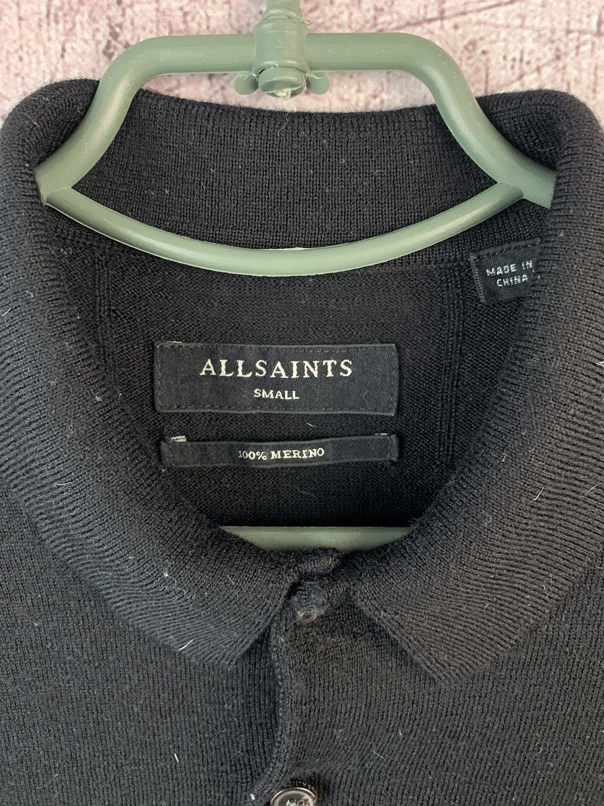 Allsaints Allsaints Merino Wool Long Sleeve Polo Shirt Size US S / EU 44-46 / 1 - 4 Thumbnail