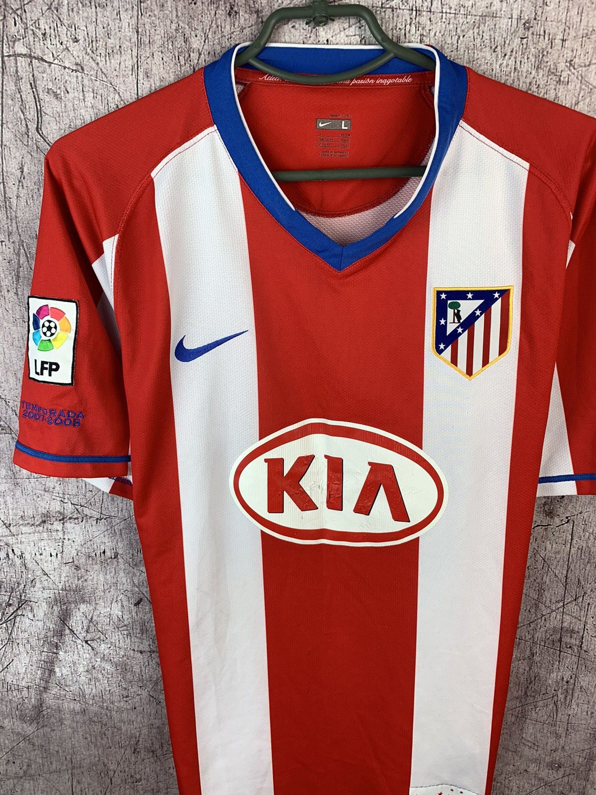Nike × Vintage Vintage Atetico Madrid Jersey T-Shirt Size US L / EU 52-54 / 3 - 2 Thumbnail