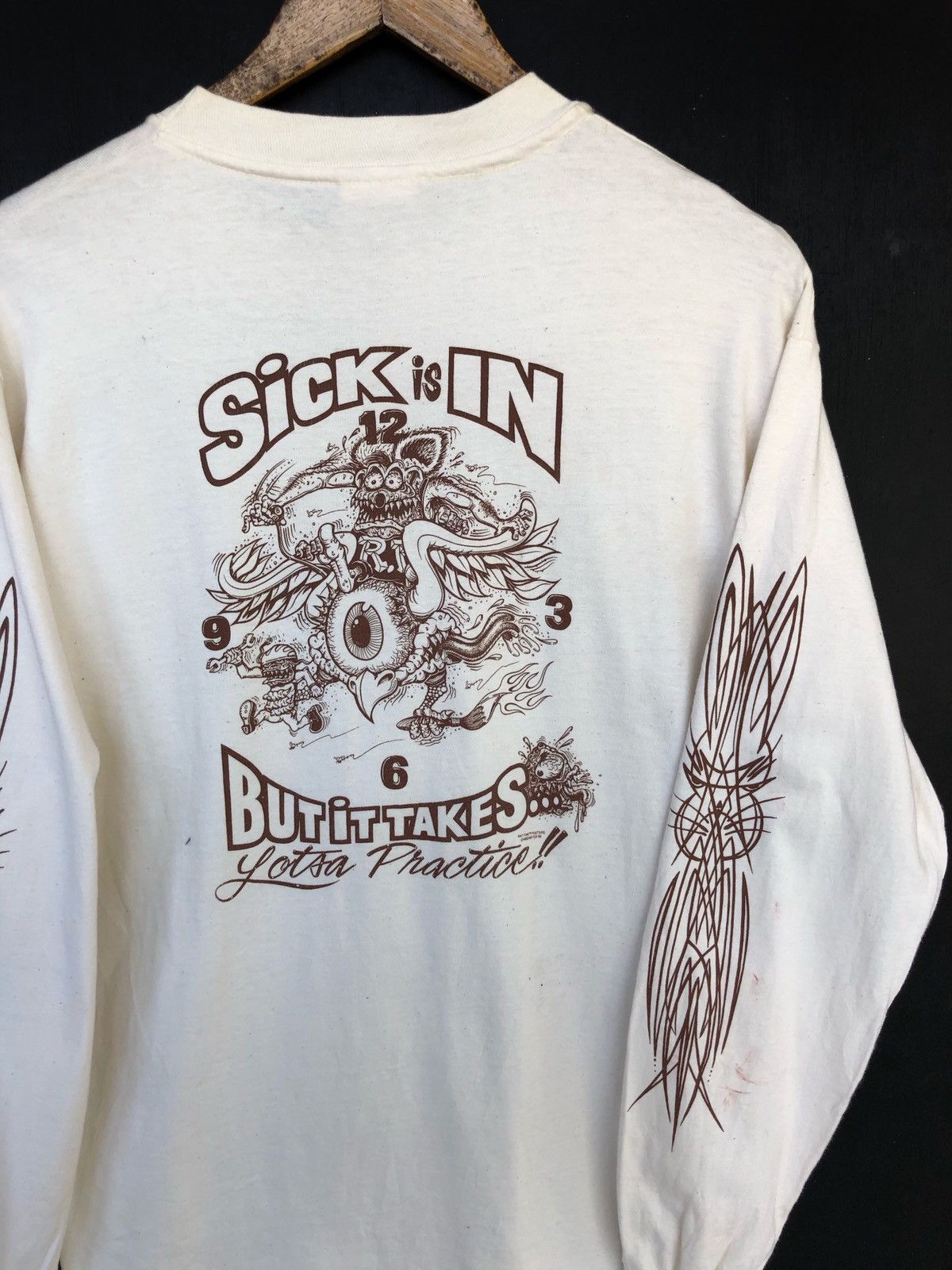 Band Tees SICK🔥90s Mooneyes Rat Finks ™️ Logo Moto LS Shirt Size US M / EU 48-50 / 2 - 1 Thumbnail