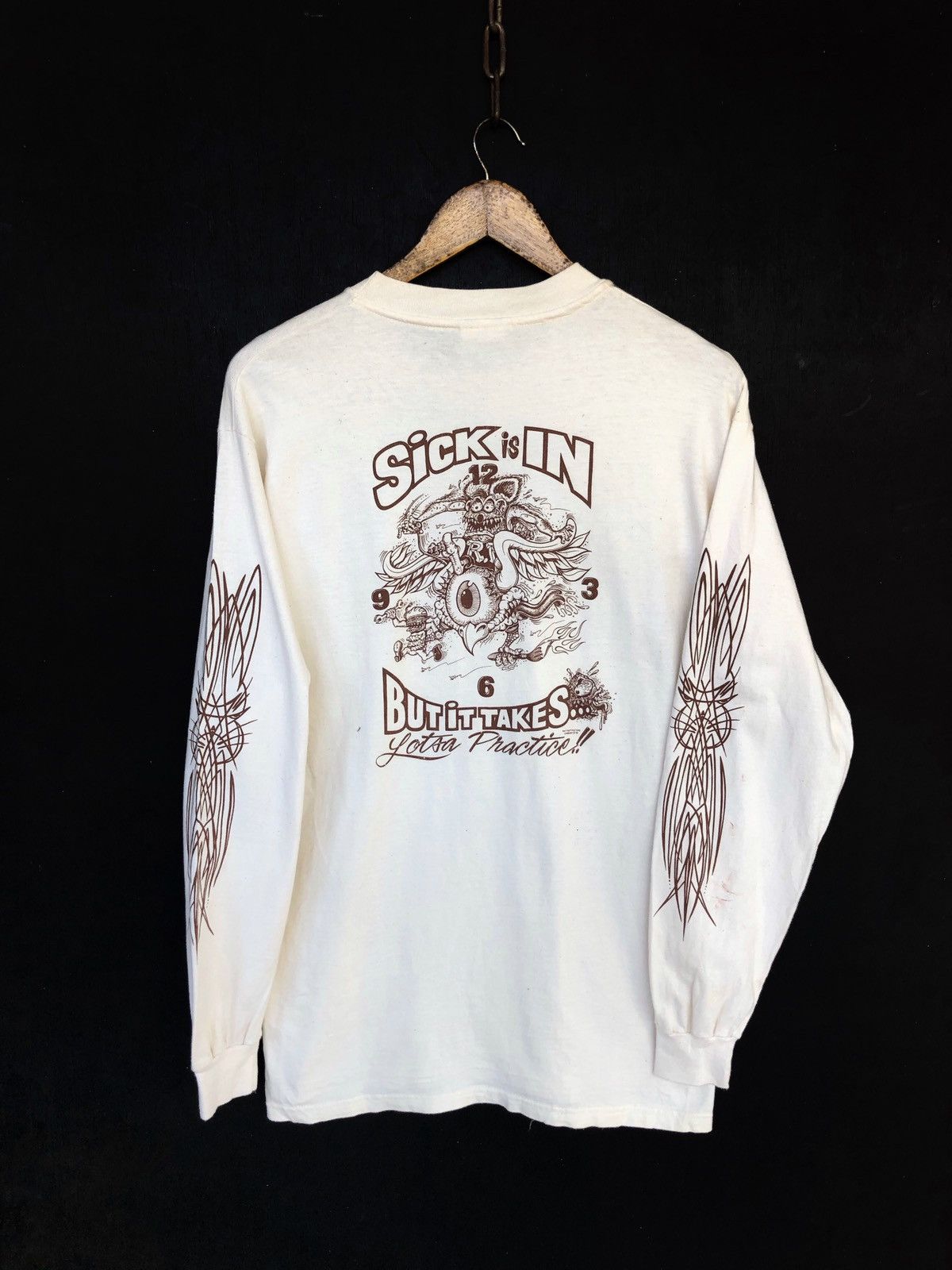 Band Tees SICK🔥90s Mooneyes Rat Finks ™️ Logo Moto LS Shirt Size US M / EU 48-50 / 2 - 2 Thumbnail