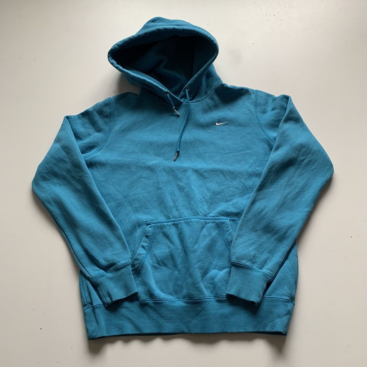 image of 2000S Nike Embroidered Swoosh Pullover Hoodie Xs in Blue Bay, Men's