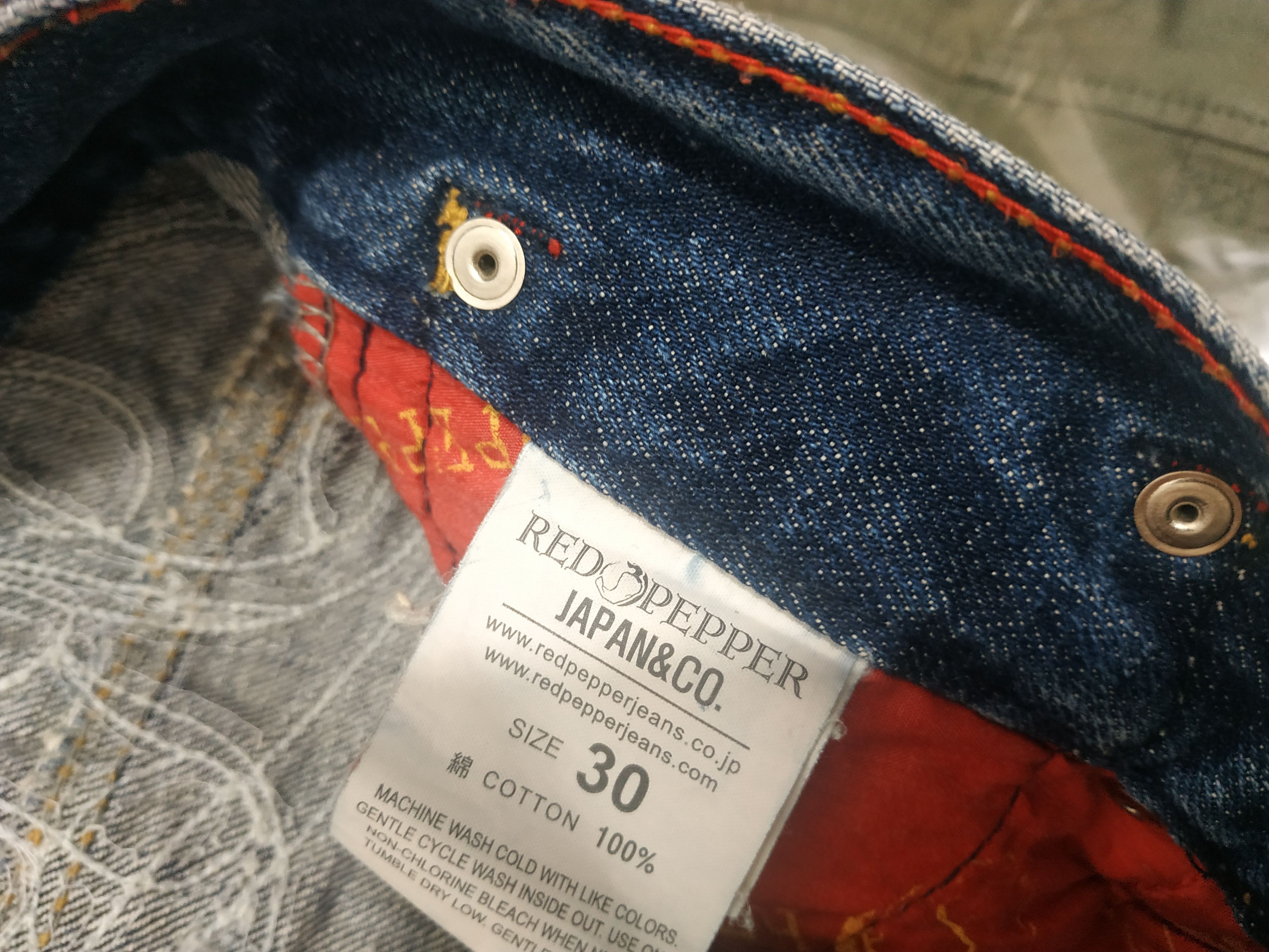 Japanese Brand Japanese Brand Distressed Patchwork Leatherpatch Logo Jeans Size US 30 / EU 46 - 7 Thumbnail