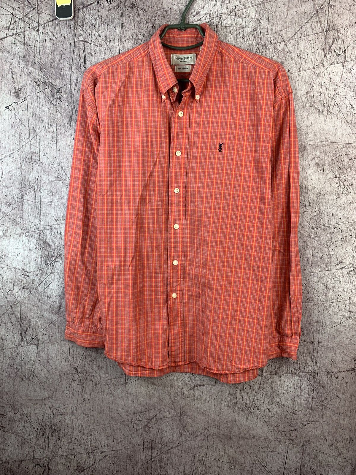 Vintage × Yves Saint Laurent YSL Yves Saint Laurent Mens Long Sleeve Shirt Size US L / EU 52-54 / 3 - 1 Thumbnail