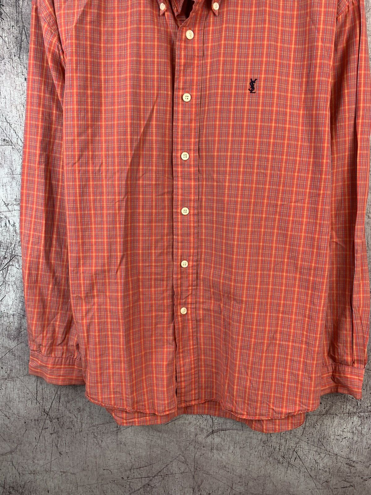 Vintage × Yves Saint Laurent YSL Yves Saint Laurent Mens Long Sleeve Shirt Size US L / EU 52-54 / 3 - 3 Thumbnail