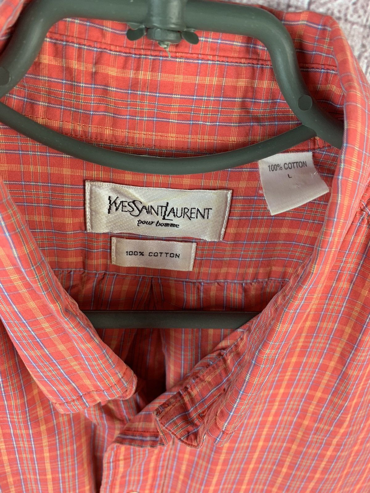 Vintage × Yves Saint Laurent YSL Yves Saint Laurent Mens Long Sleeve Shirt Size US L / EU 52-54 / 3 - 2 Thumbnail