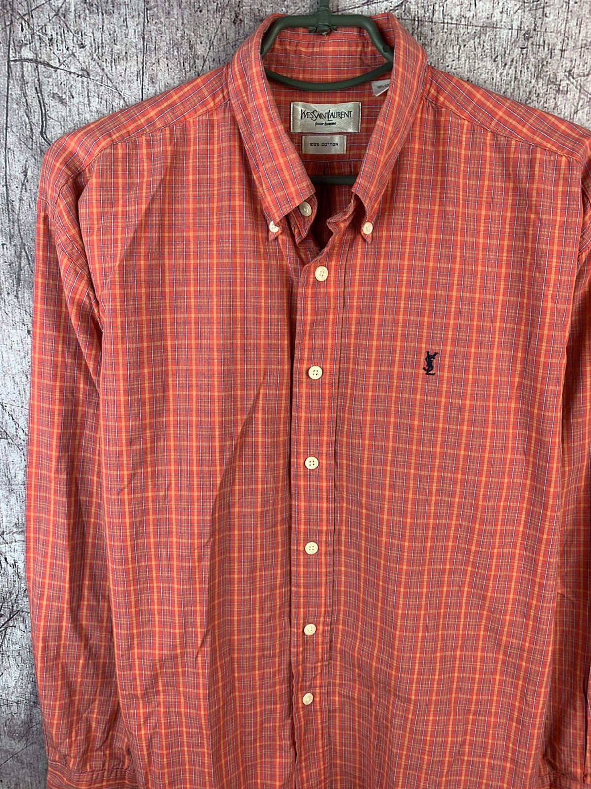Vintage × Yves Saint Laurent YSL Yves Saint Laurent Mens Long Sleeve Shirt Size US L / EU 52-54 / 3 - 4 Thumbnail