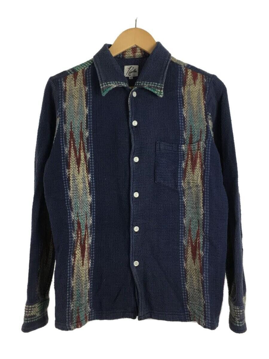 image of Needles Native Pattern Knit Button Shirt in Purple, Men's (Size Small)