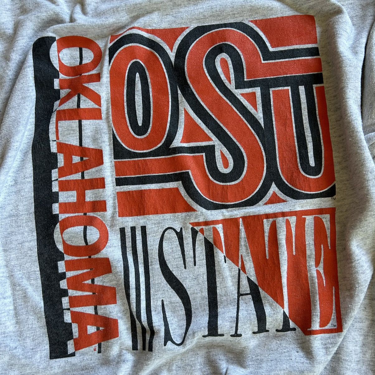 Russell Athletic OKLAHOMA STATE COWBOYS OSU FOOTBALL TEE GREY BLACK ORANGE Size US XL / EU 56 / 4 - 2 Thumbnail